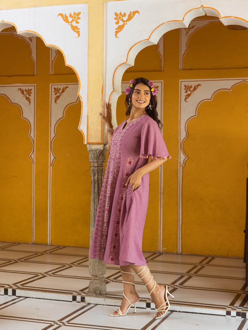 Bhavin  Pink Embroidery Dress