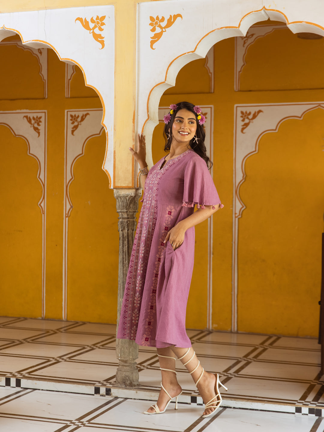 Bhavin  Pink Embroidery Dress