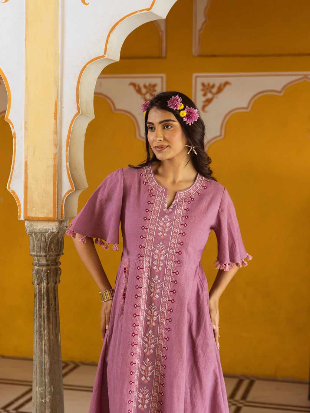 Bhavin  Pink Embroidery Dress