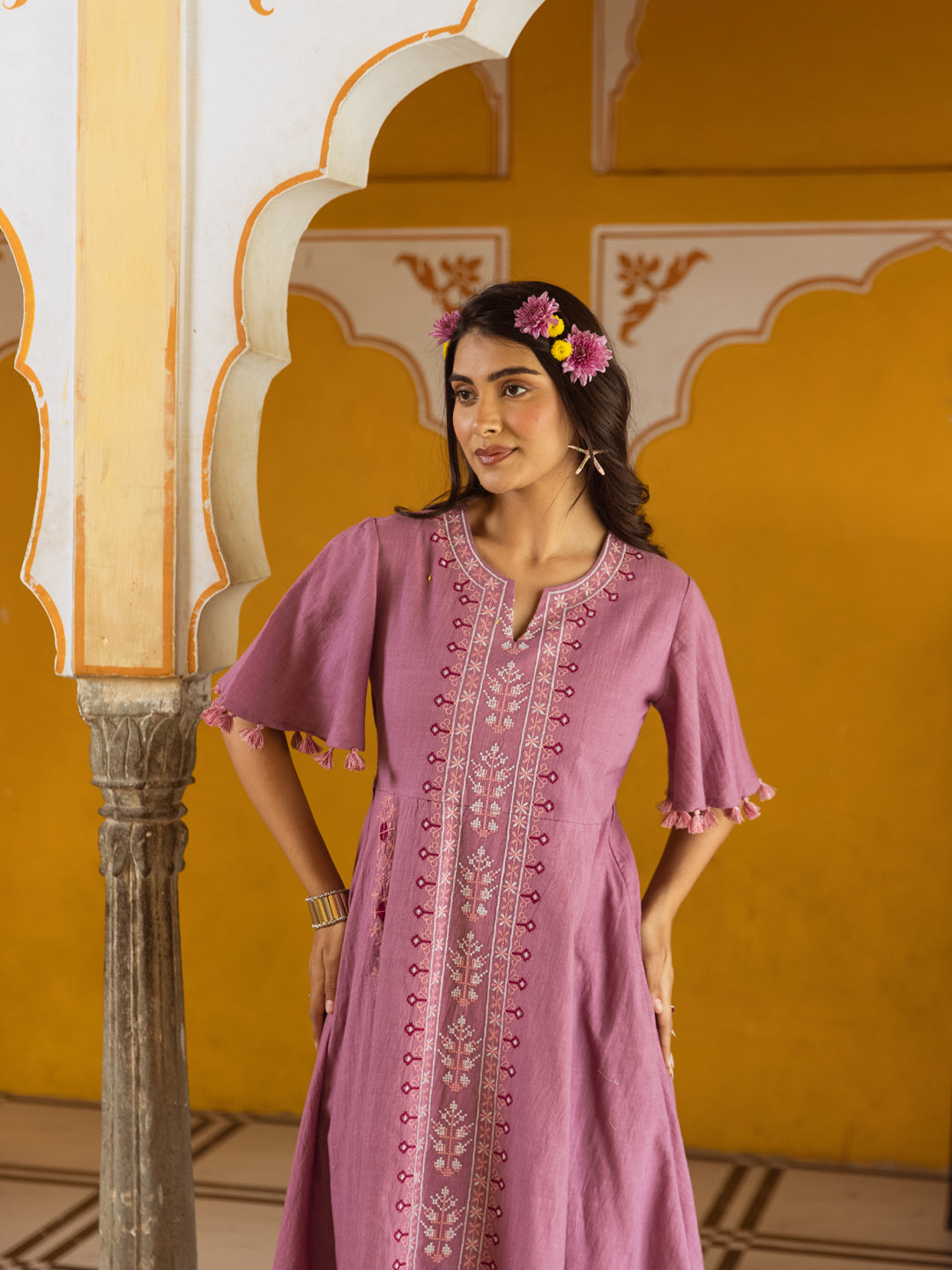 Bhavin  Pink Embroidery Dress