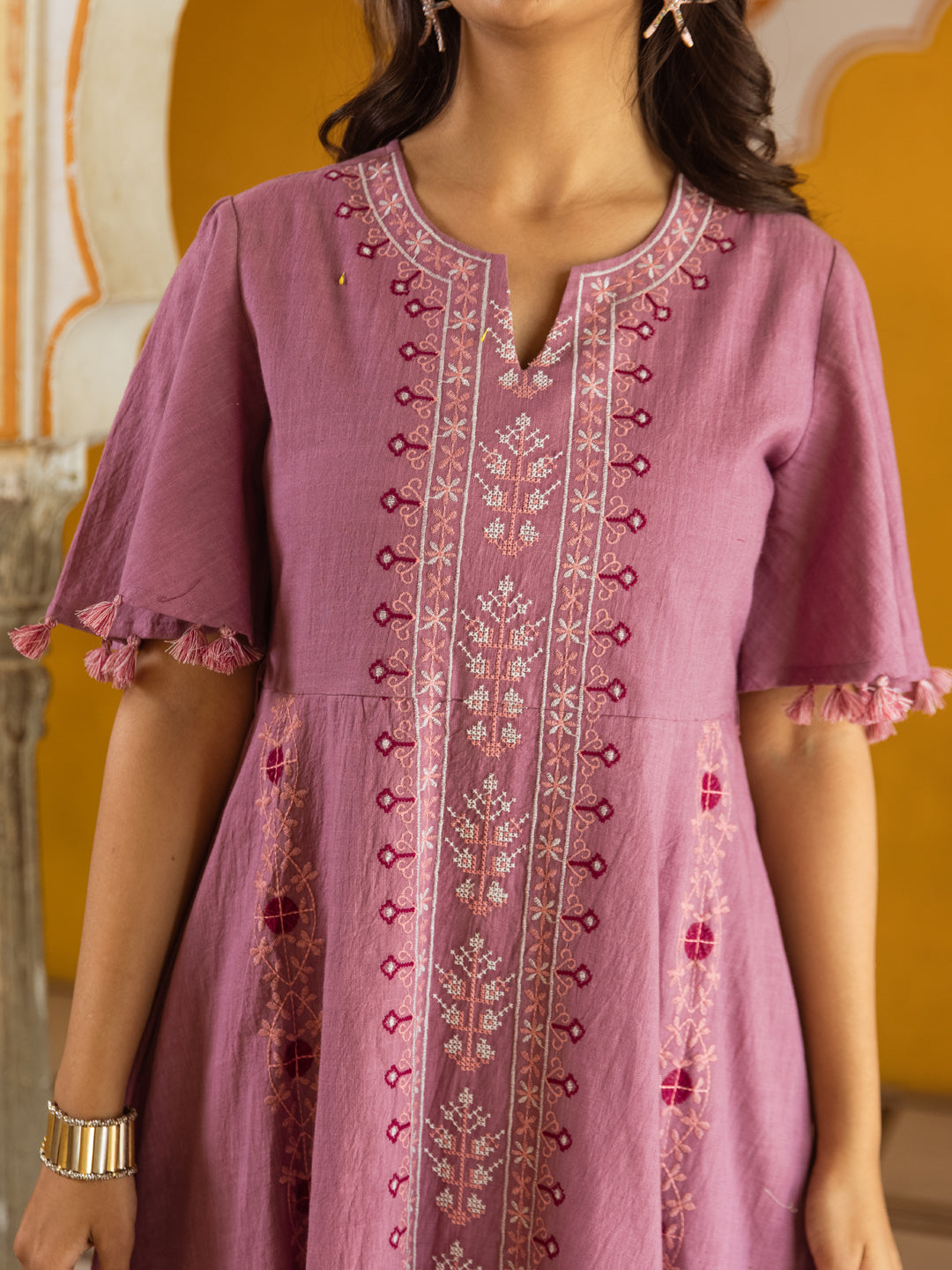 Bhavin  Pink Embroidery Dress