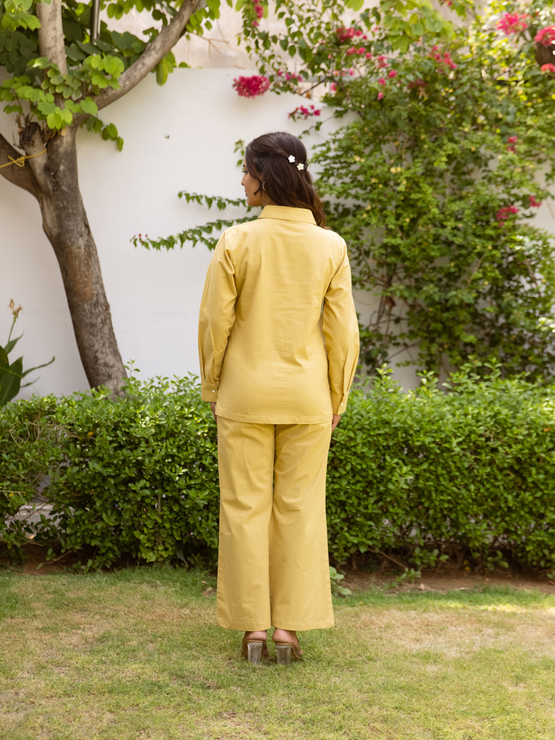 Amisha Mustard Embroidery Co-ord set