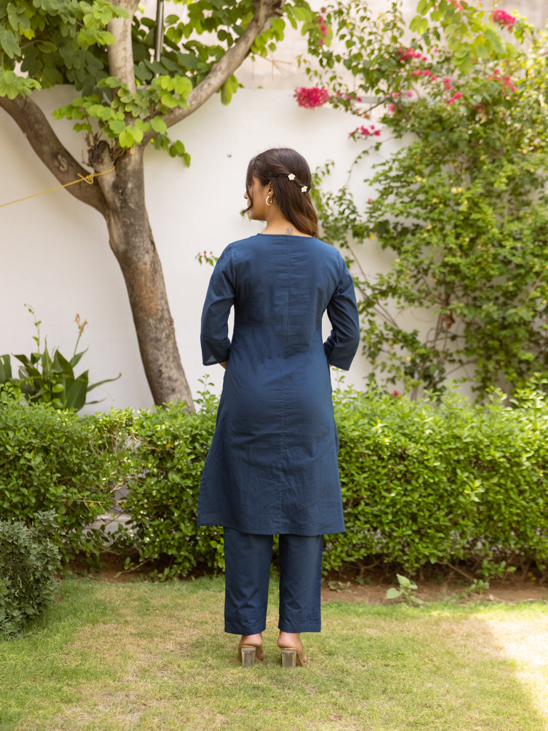 Clara Blue Embroidery Kurta Set