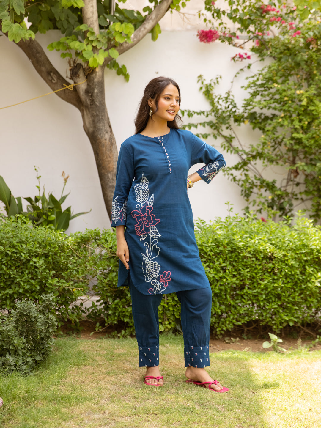 Clara Blue Embroidery Kurta Set