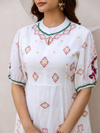 Waterllily embroidery dress