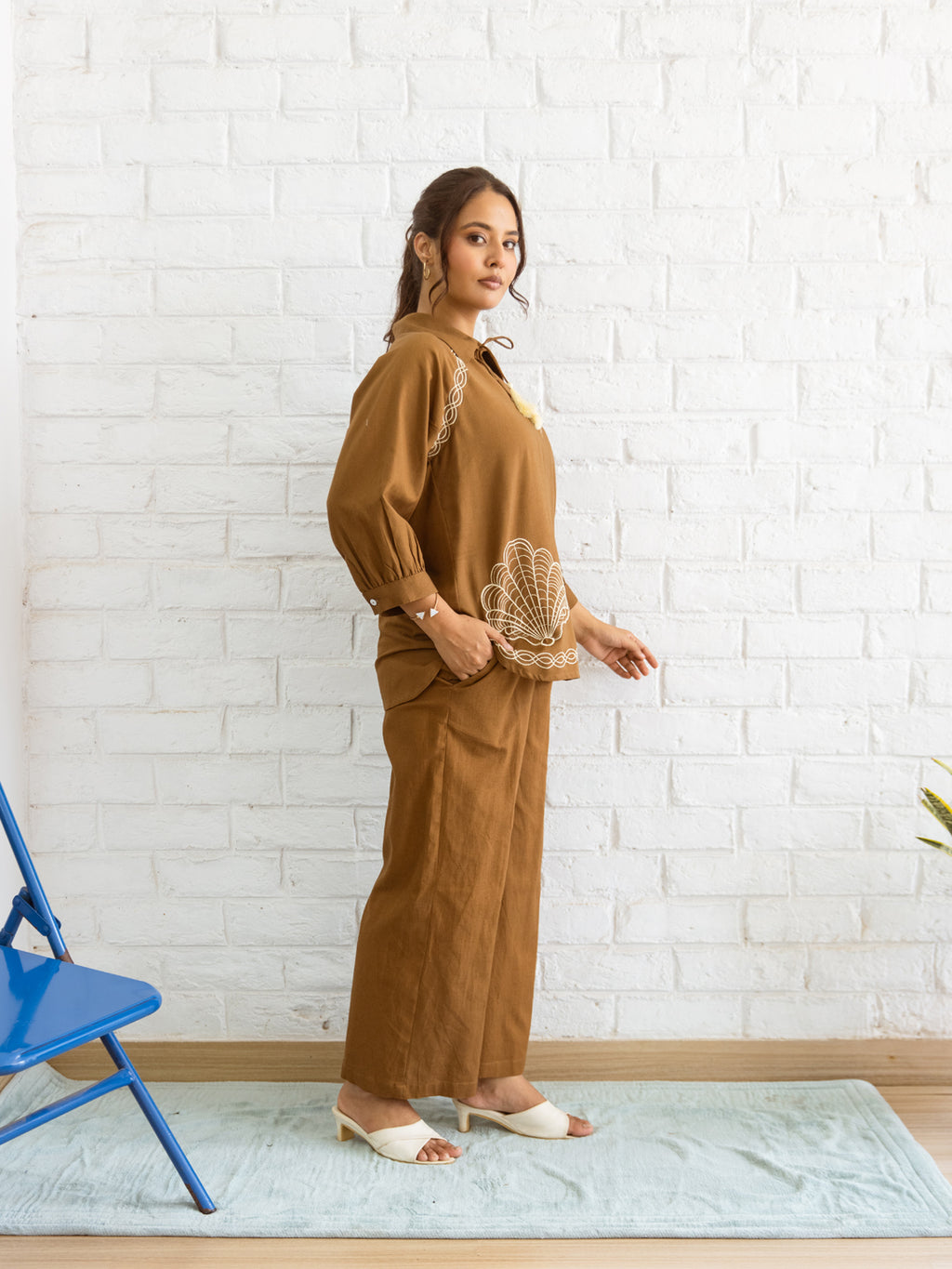 AD-CS26-206 Embrodery Co-ord Set