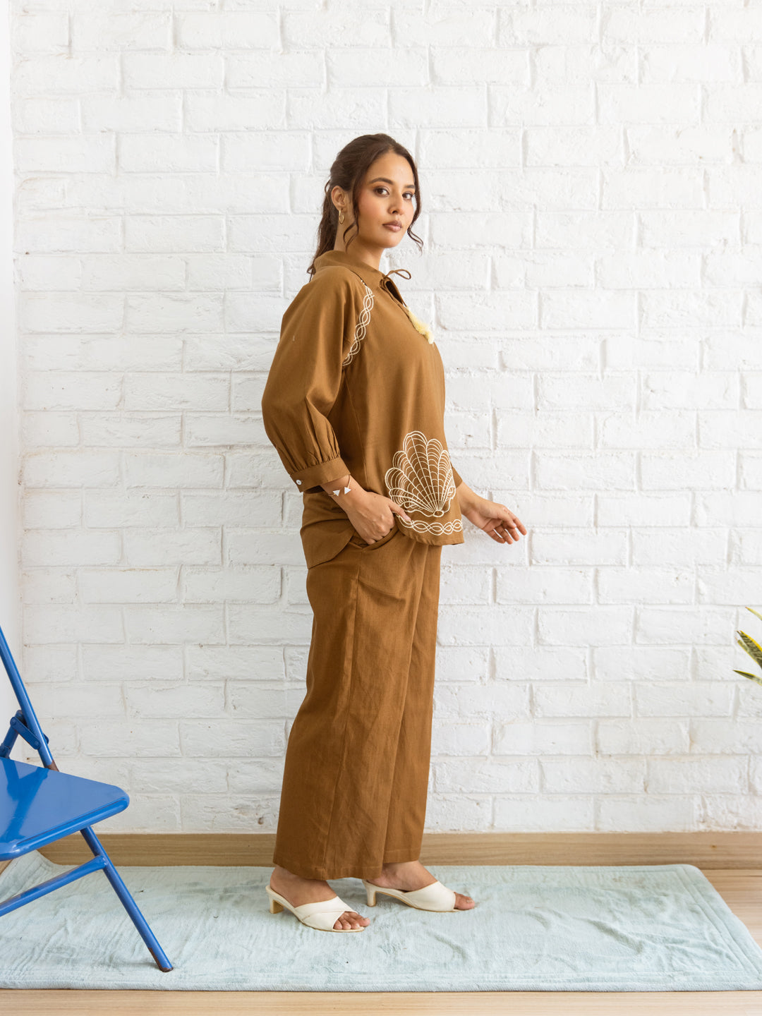 AD-CS26-206 Embrodery Co-ord Set