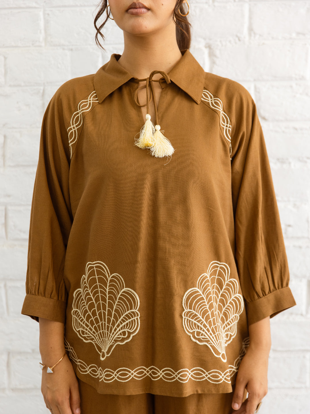 AD-CS26-206 Embrodery Co-ord Set