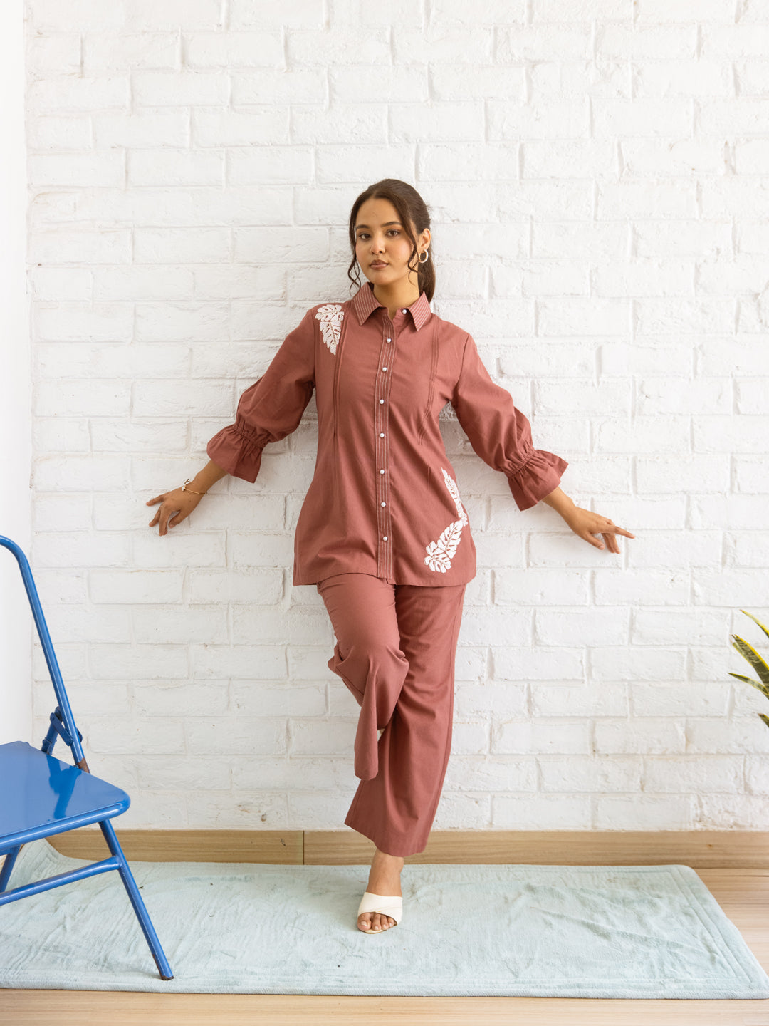 Axis Embroidery Co-ord Set
