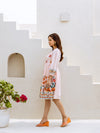 Ferraro embroidery pink dress