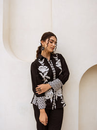 Kesina embroidery black co-ord set