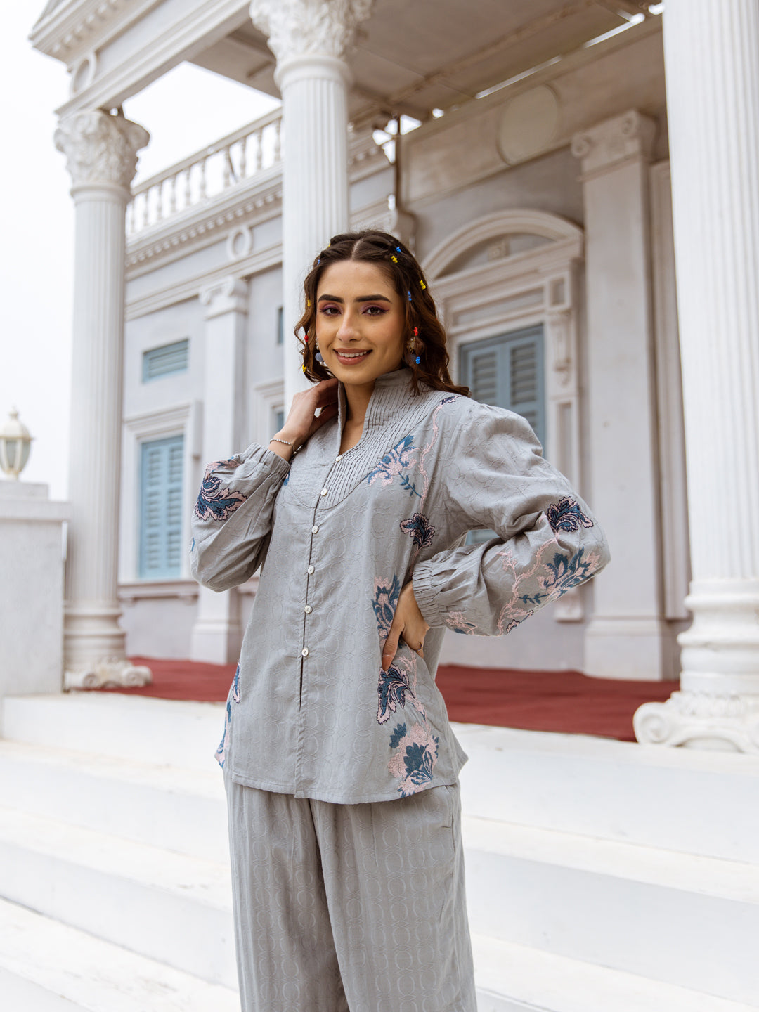 Ben Embroidery  Co-ord set