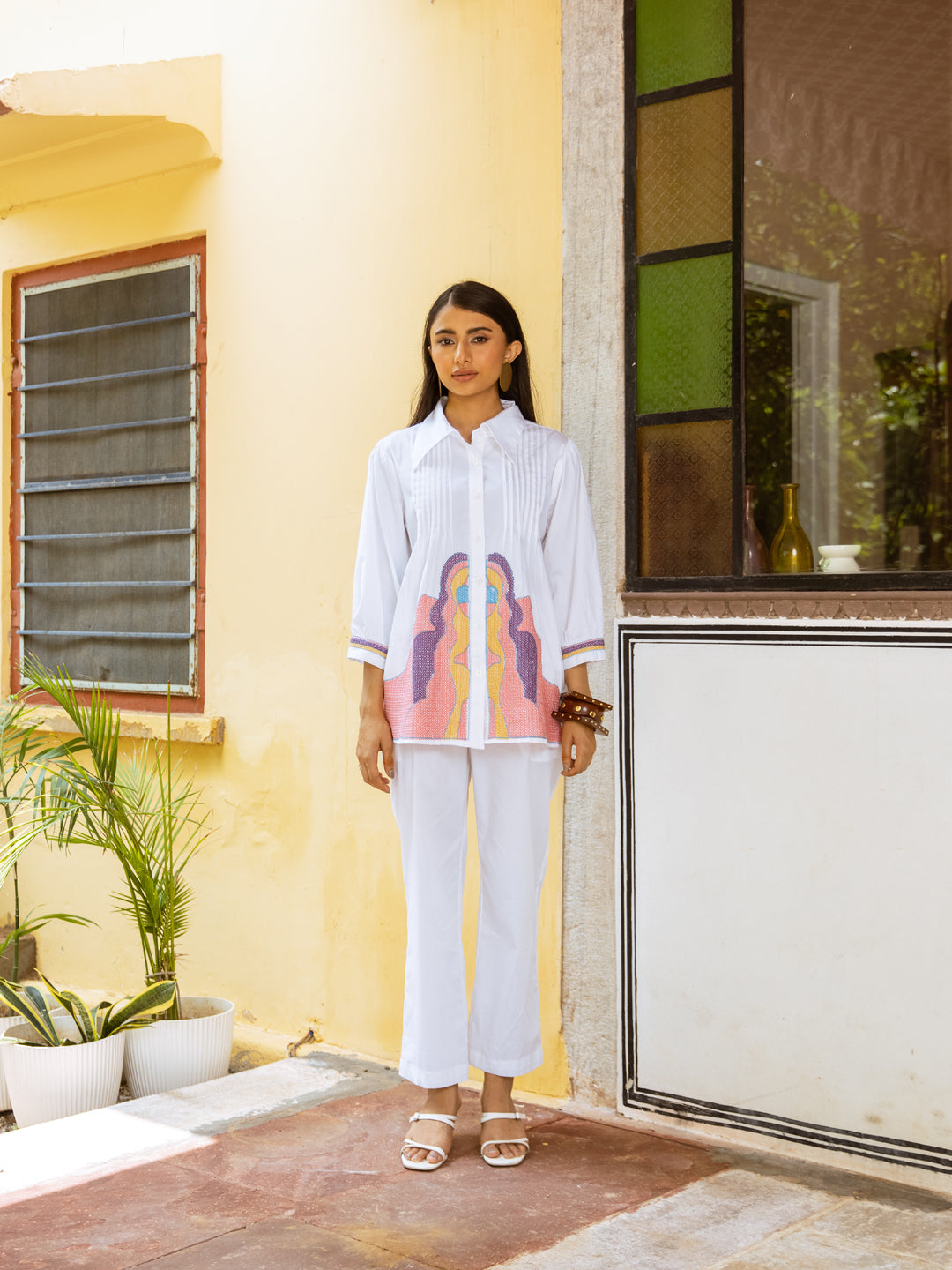 Stetson White Embroidery Co-ord set