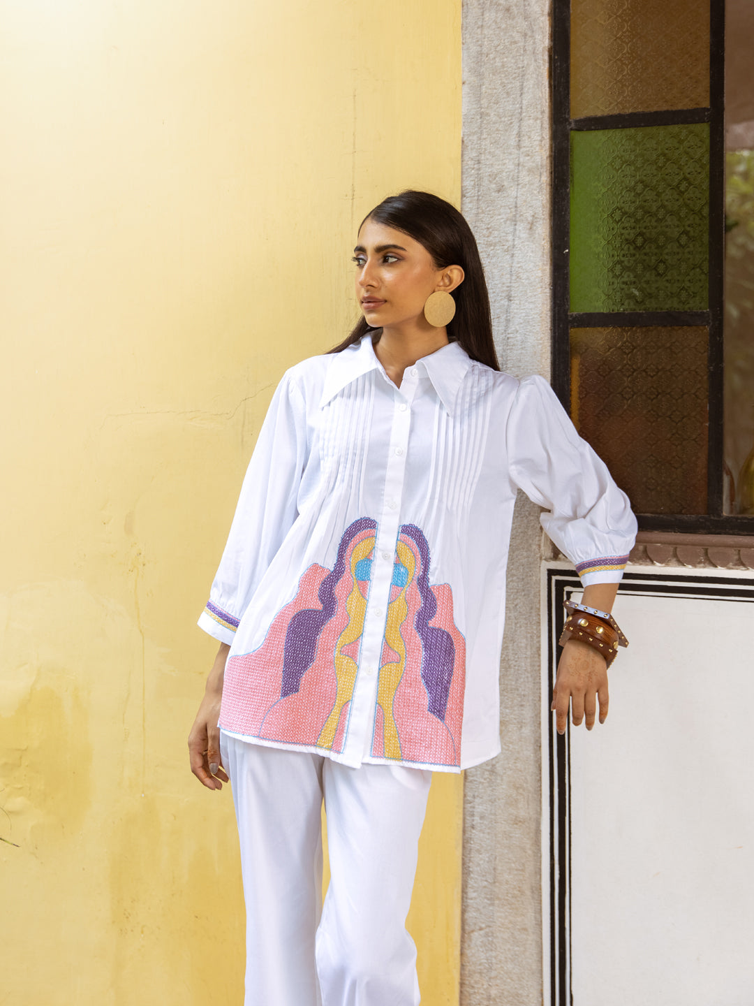 Stetson White Embroidery Co-ord set