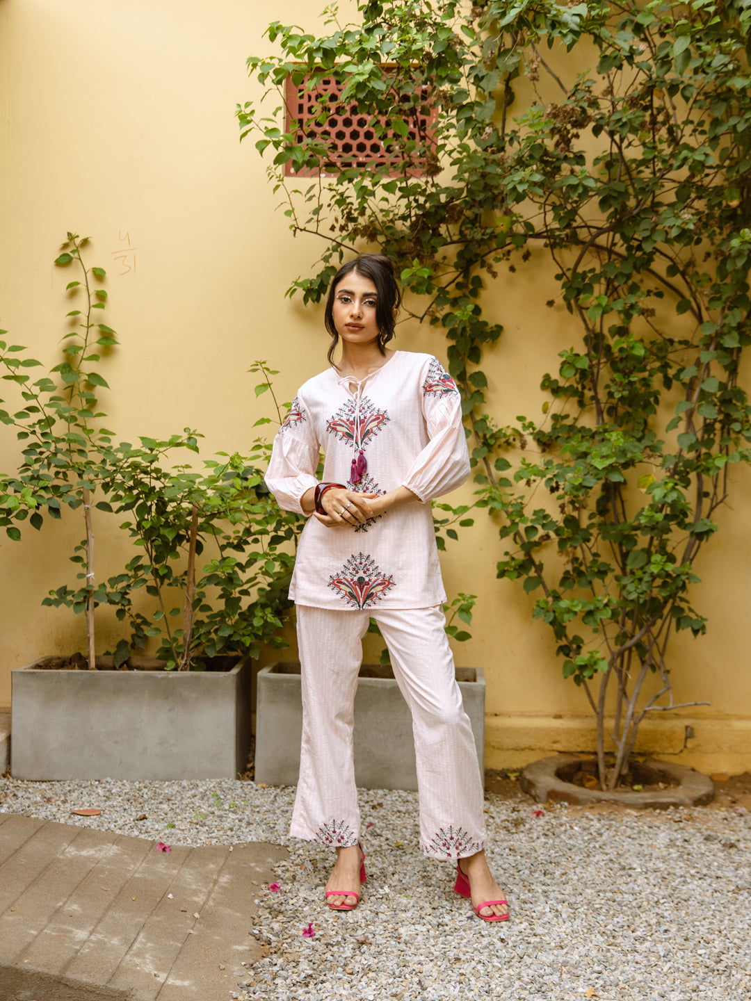 Piper Pink Embroidery Co-ord set