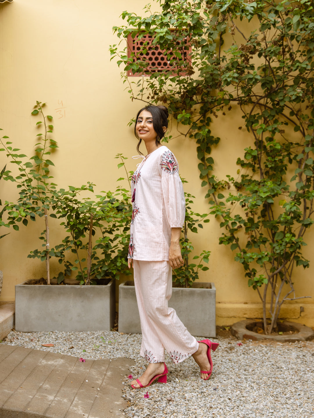 Piper Pink Embroidery Co-ord set