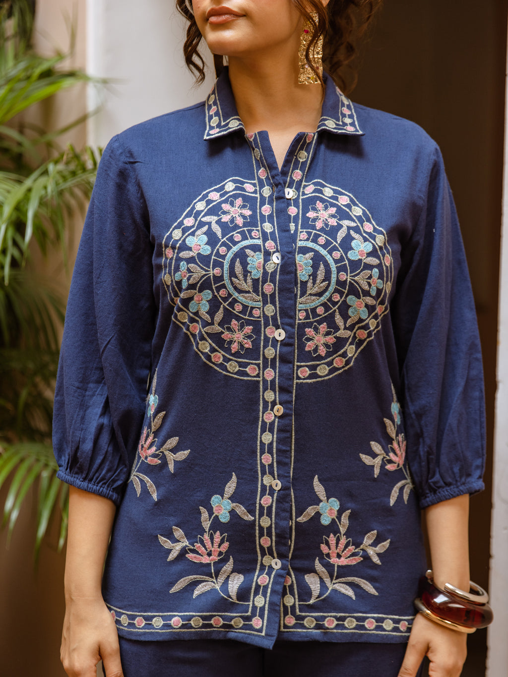 Nila Blue Embroidery Co-ord set