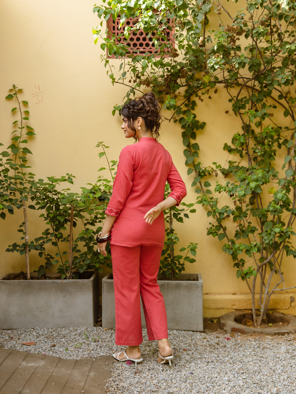 Arlo Red Embroidery Co-ord Set