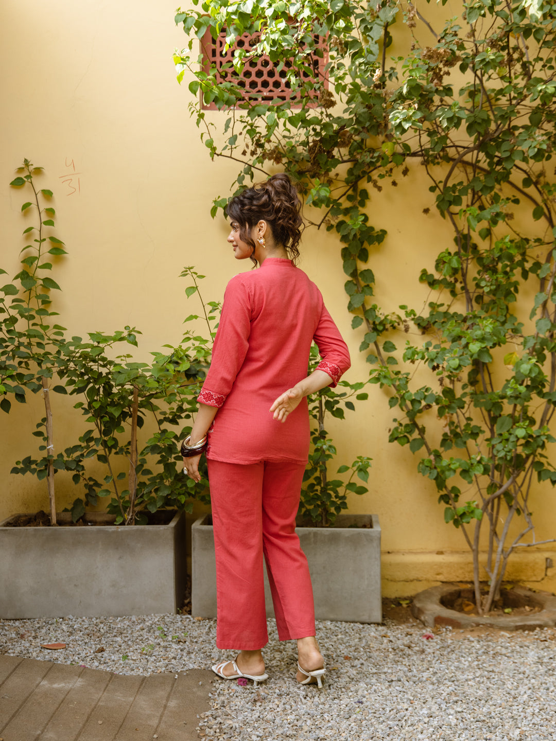 Arlo Red Embroidery Co-ord Set