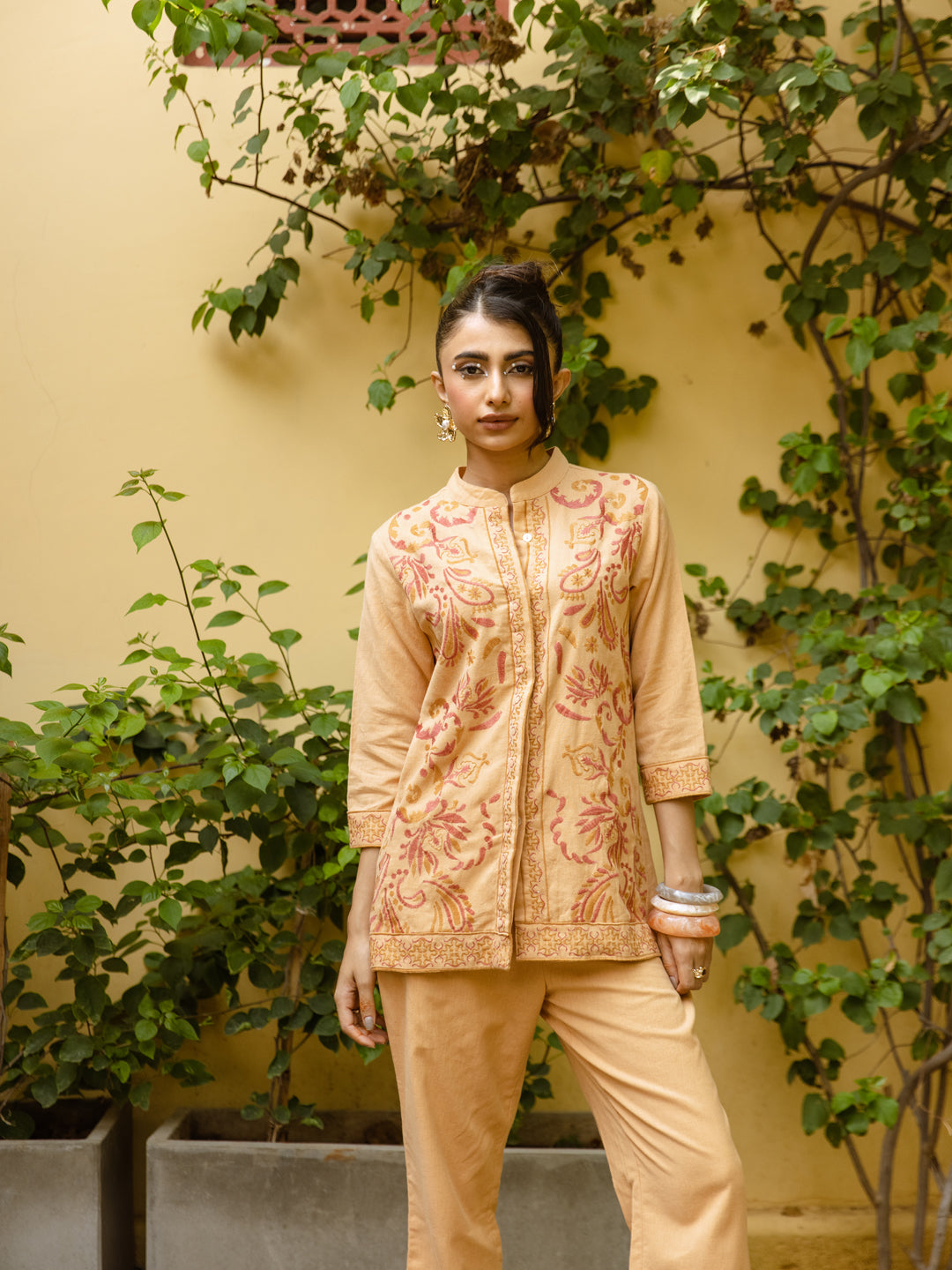 Arlo Beige Embroidery Co-ord Set