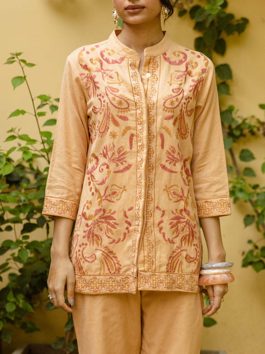 Arlo Beige Embroidery Co-ord Set