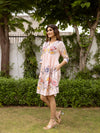 Saffron pink embroidery dress