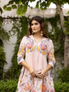 Saffron pink embroidery dress