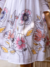 Saffron white embroidery dress