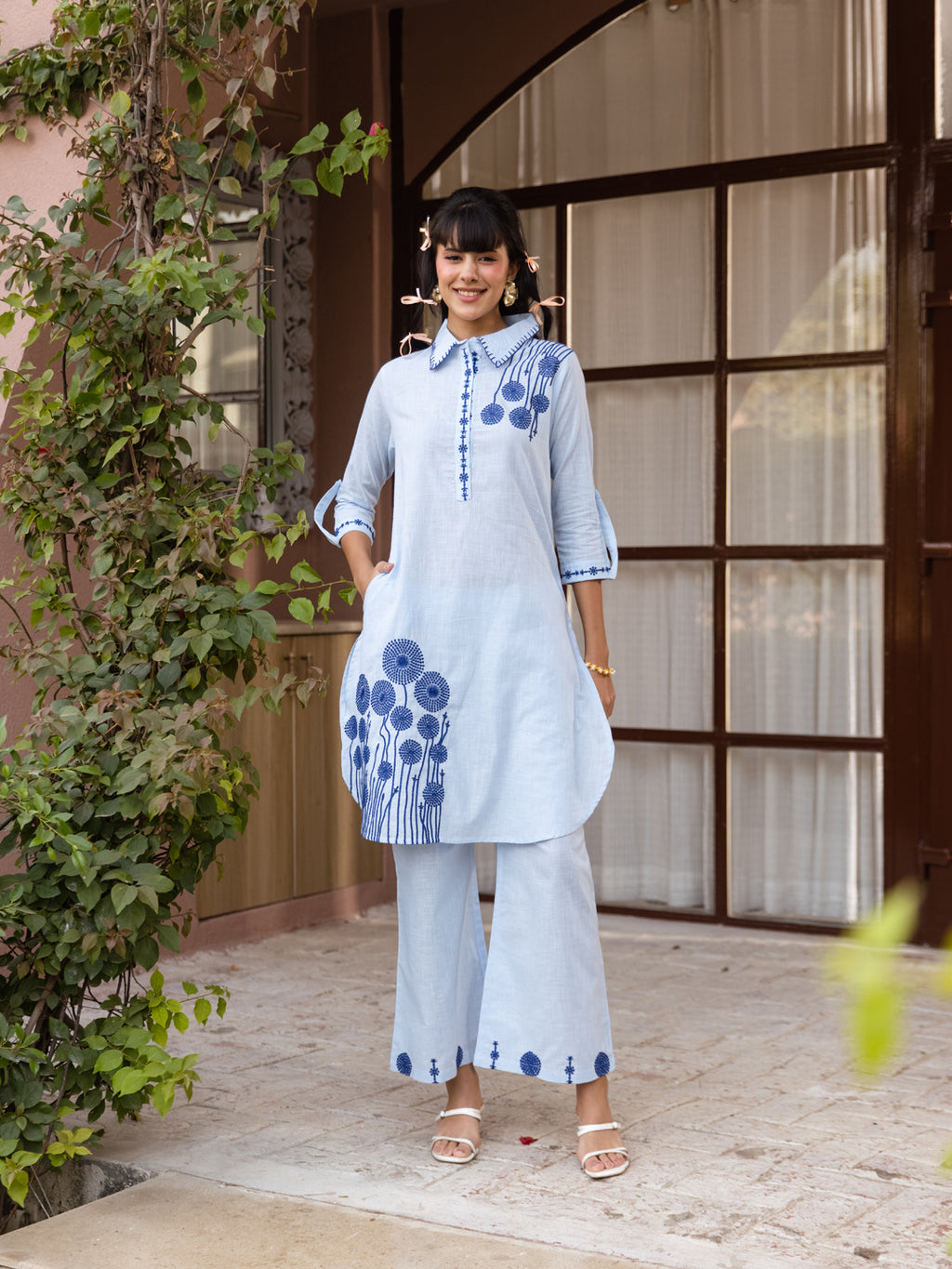Rashi Blue Embroidery Kurta Set