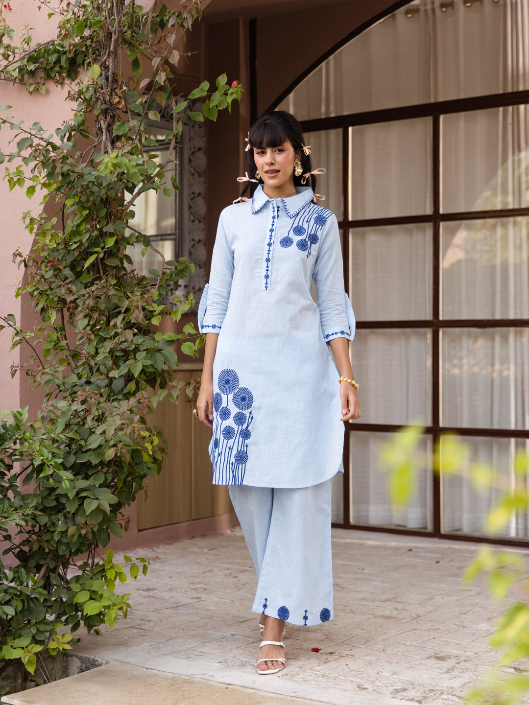 Rashi Blue Embroidery Kurta Set