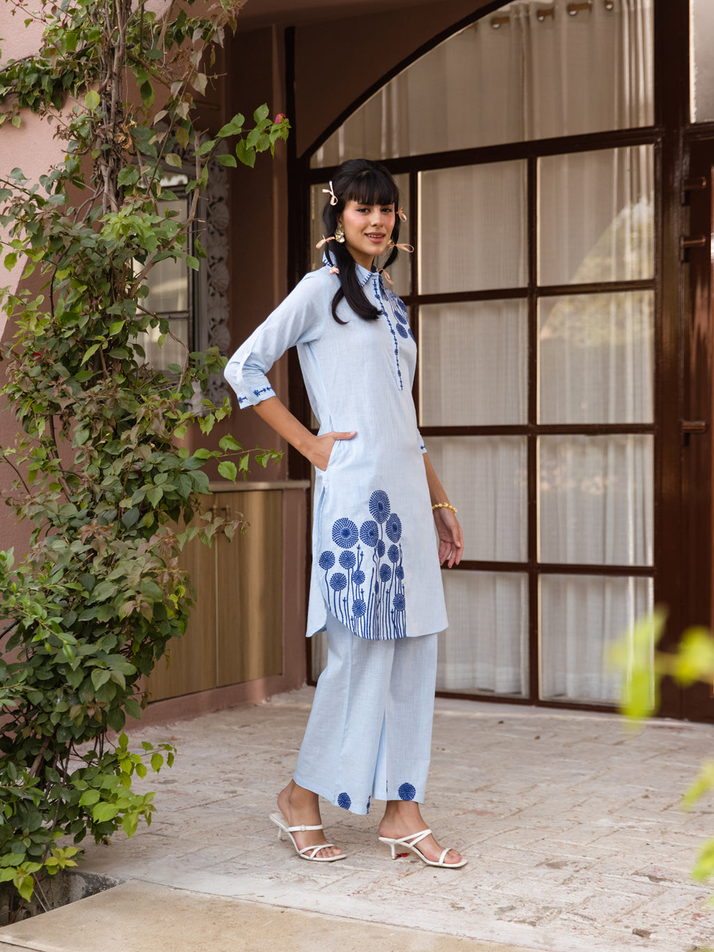 Rashi Blue Embroidery Kurta Set