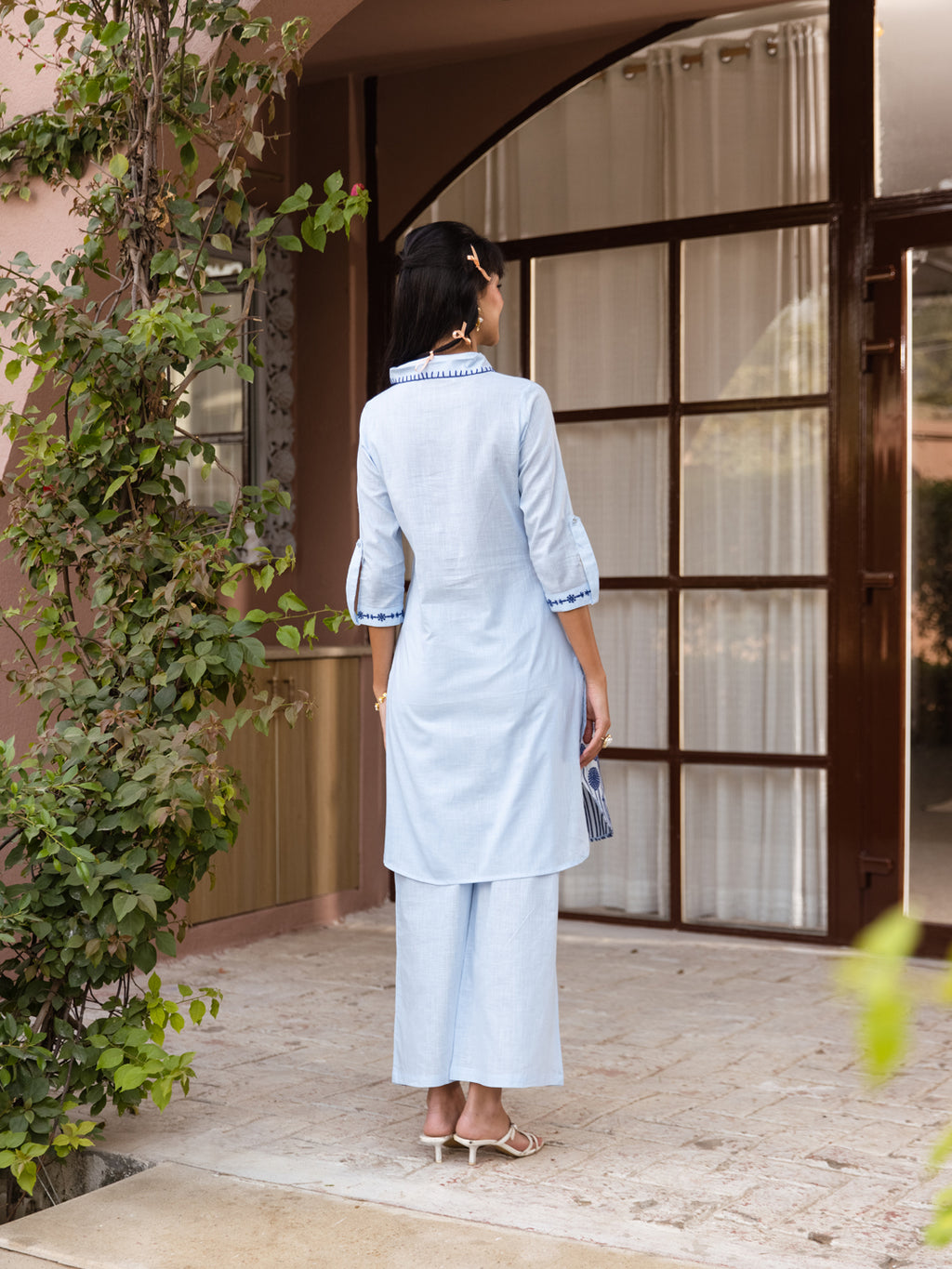 Rashi Blue Embroidery Kurta Set