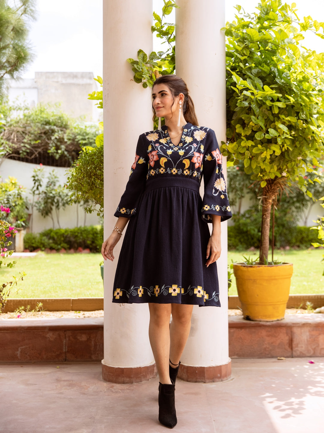 Zobia embroidery dress