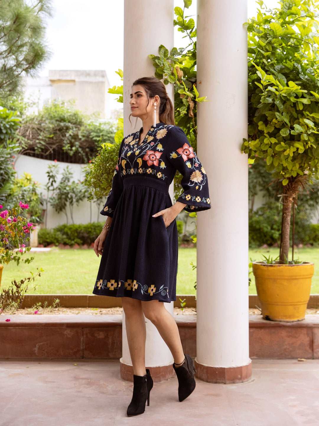 Zobia embroidery dress