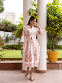 Hershey pink embroidery dress