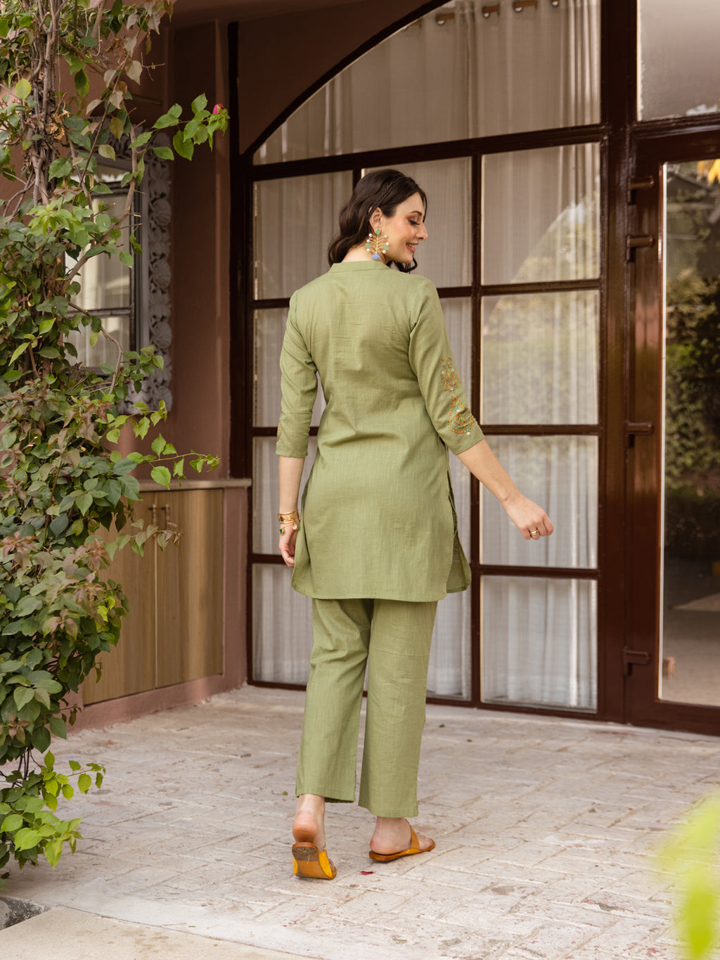 Petter Green Embroidery Kurta Set