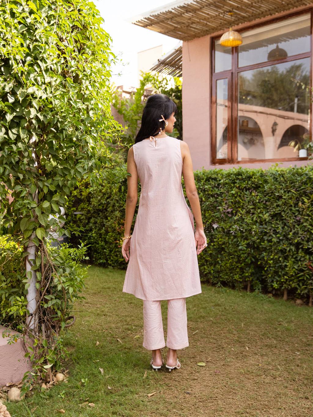 Robel Pink Embroidery Kurta Set