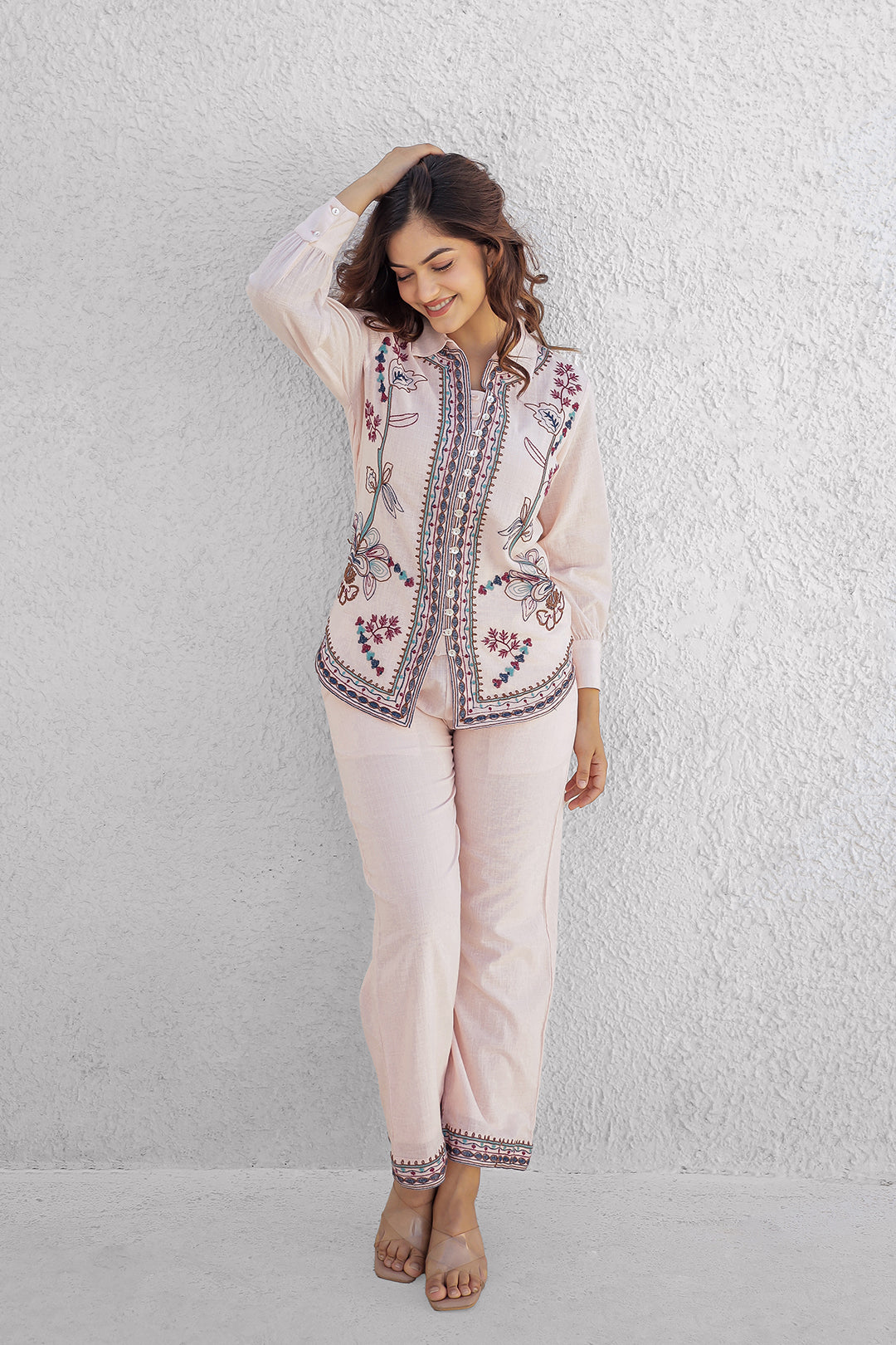 Joshephine Pink Embroidery Co-ord set