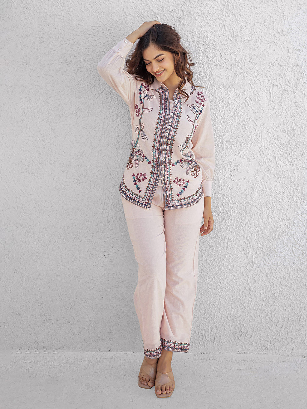 Joshephine Pink Embroidery Co-ord set