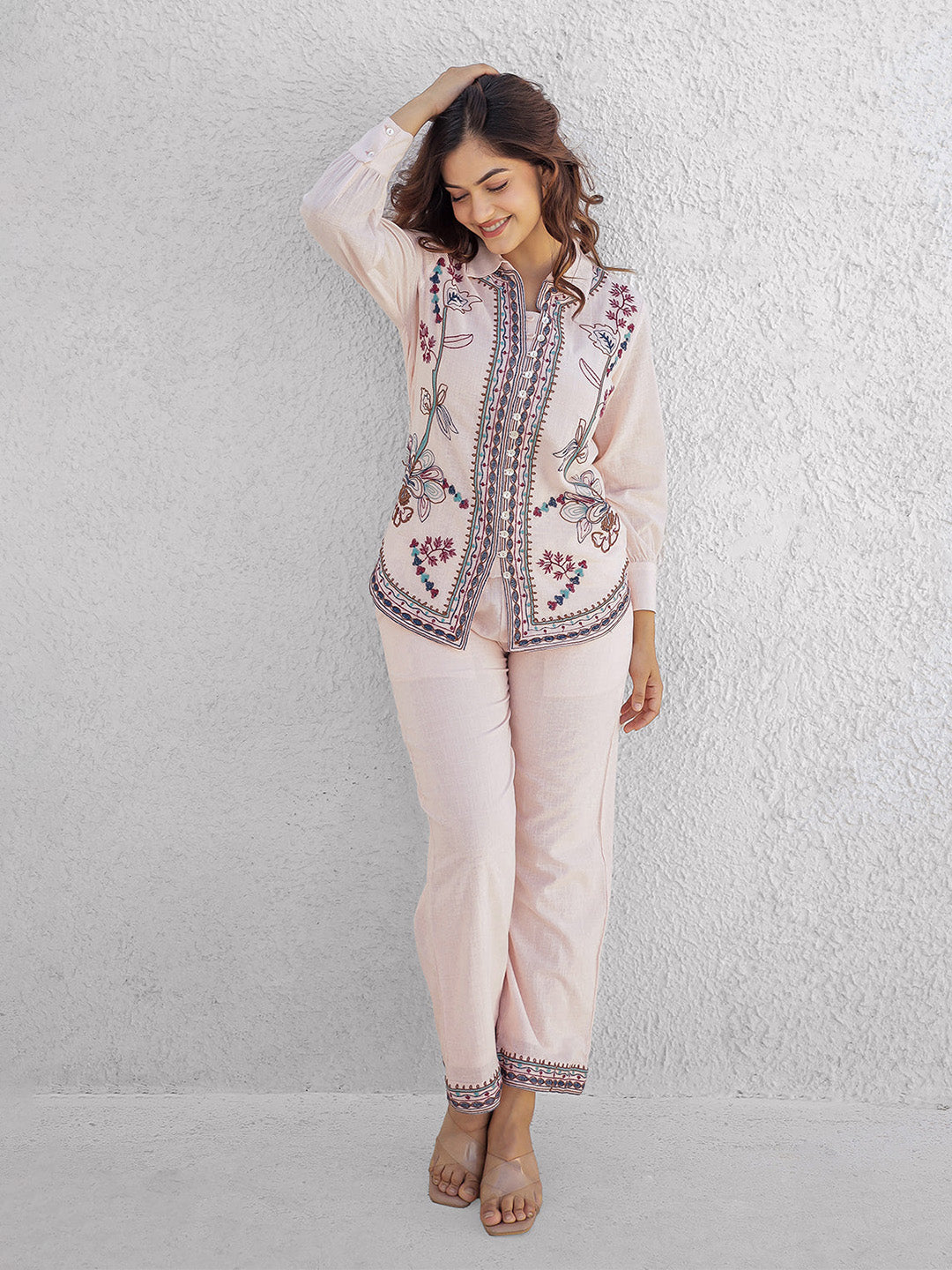 Joshephine Pink Embroidery Co-ord set