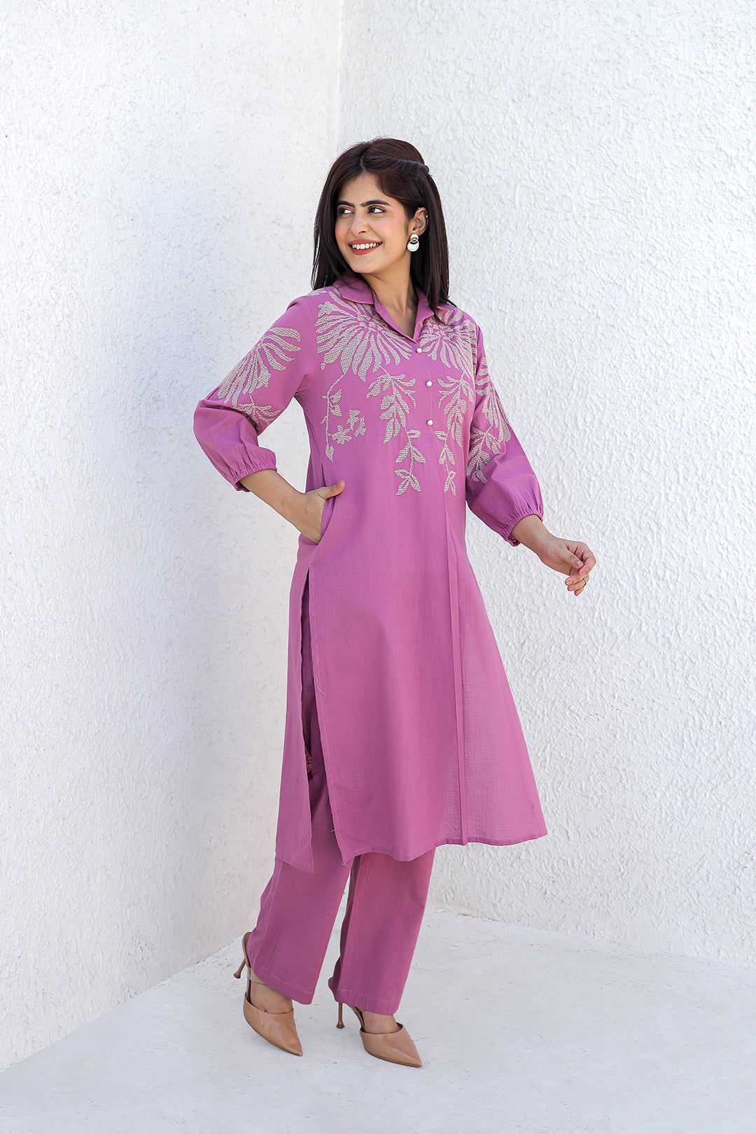 Royal Prime Pink Embroidery Kurta Set