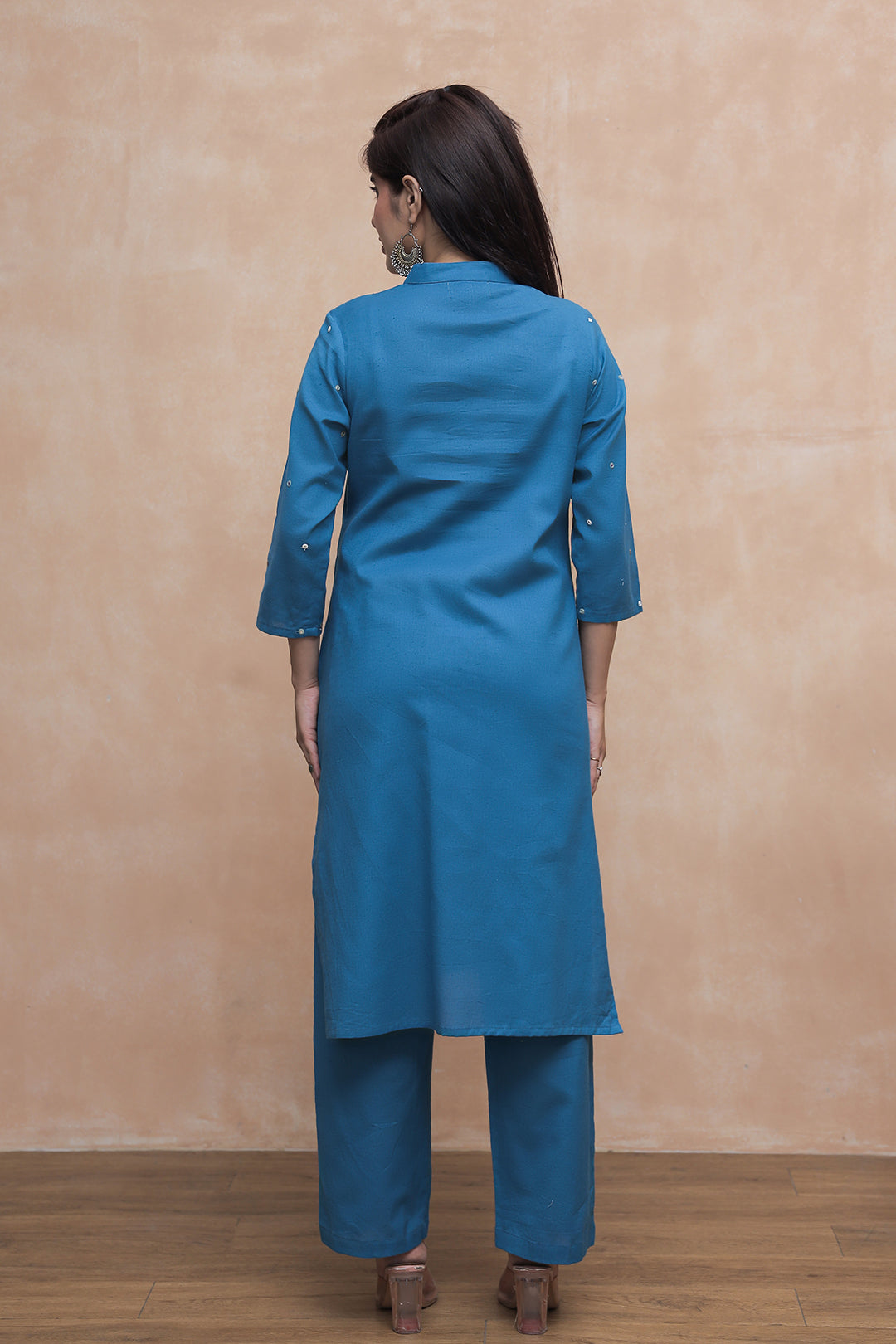 Augustya Blue Embroidery Kurta Set