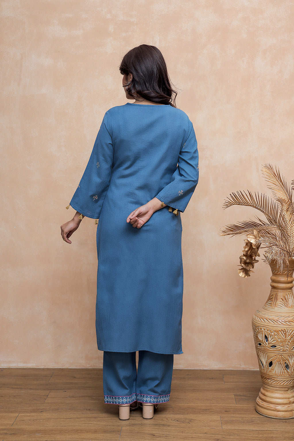 Madhuri Blue Embroidery Kurta Set