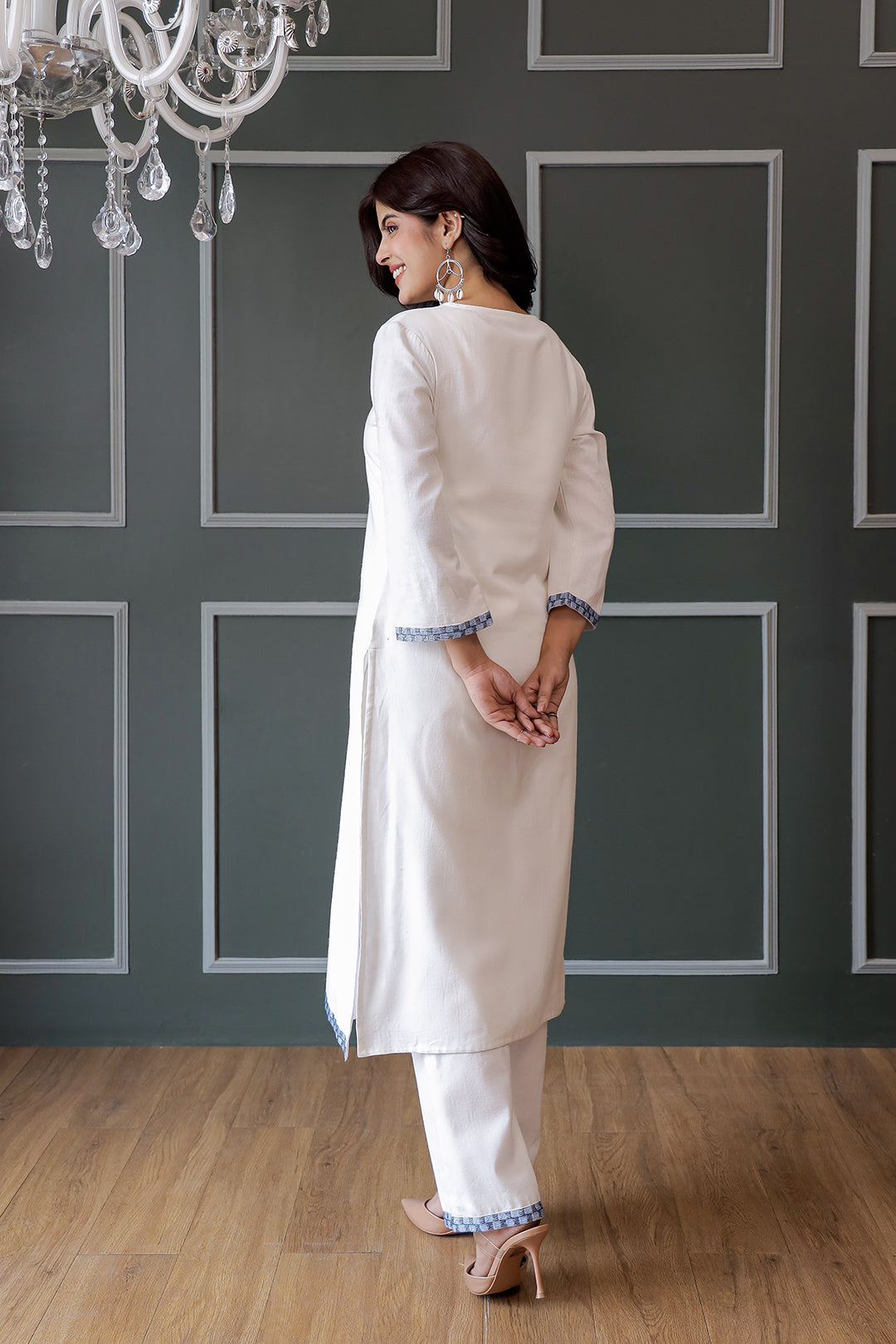 Laila Prime White Embroidery Kurta Set