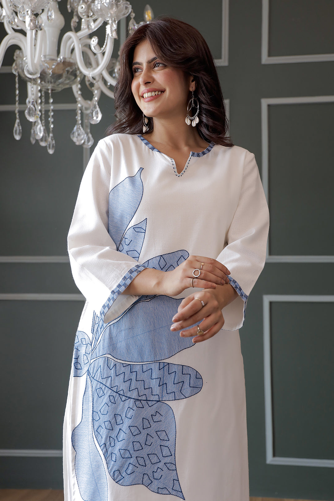 Laila Prime White Embroidery Kurta Set