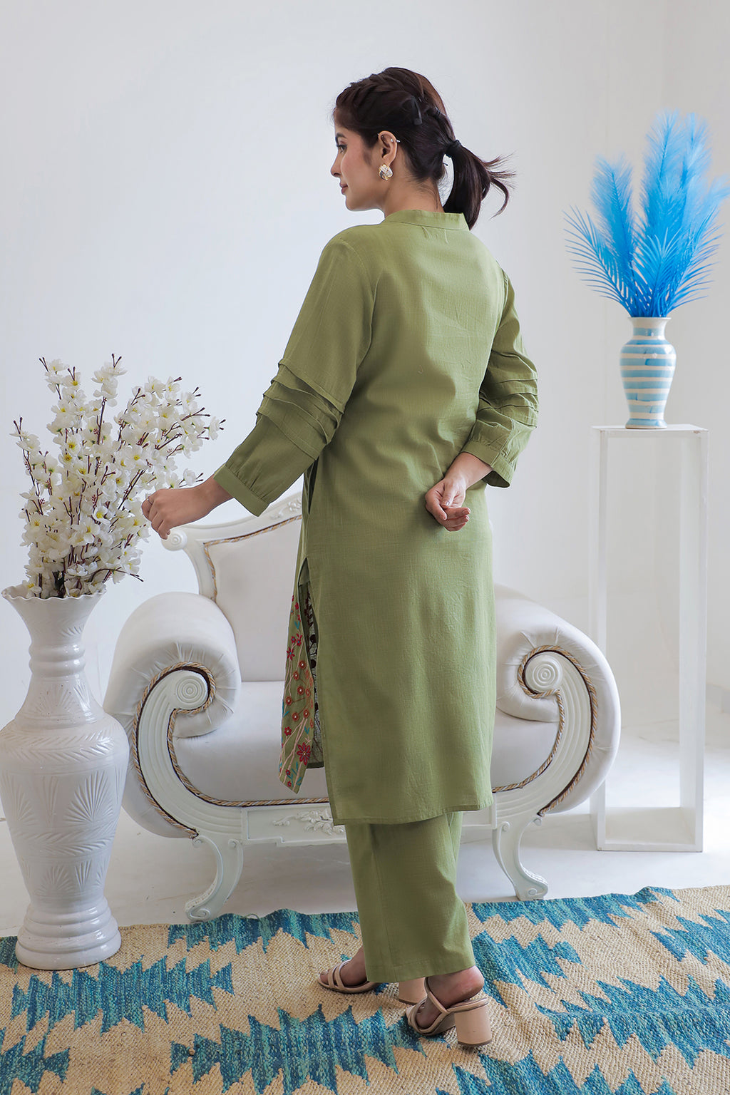 Nancy Green Embroidery Kurta Set