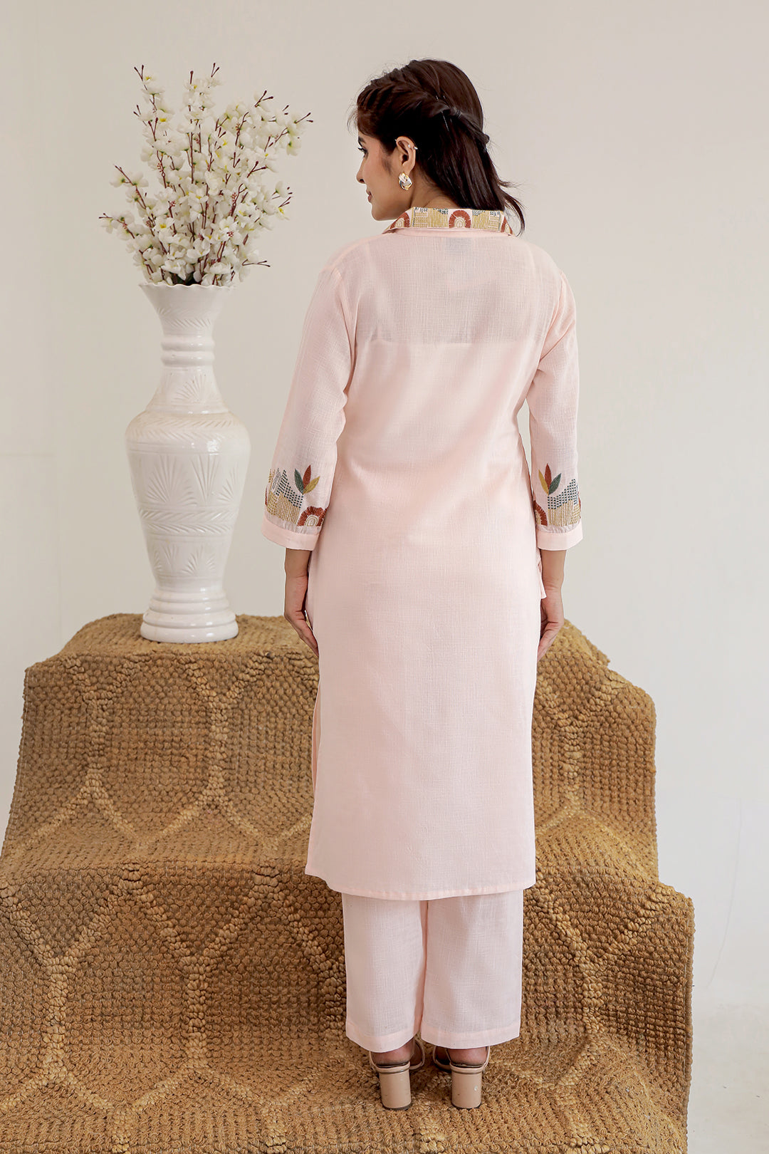 Royal Pink Embroidery Kurta Set