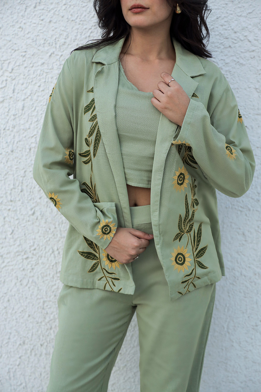 Blazzer Sage Embroidery Co-ord Set