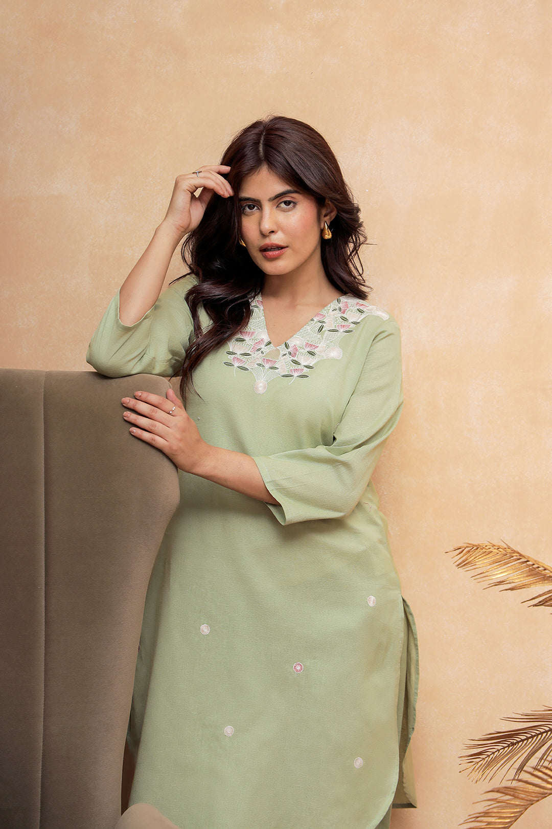 Kiani Green Embroidery Kurta set