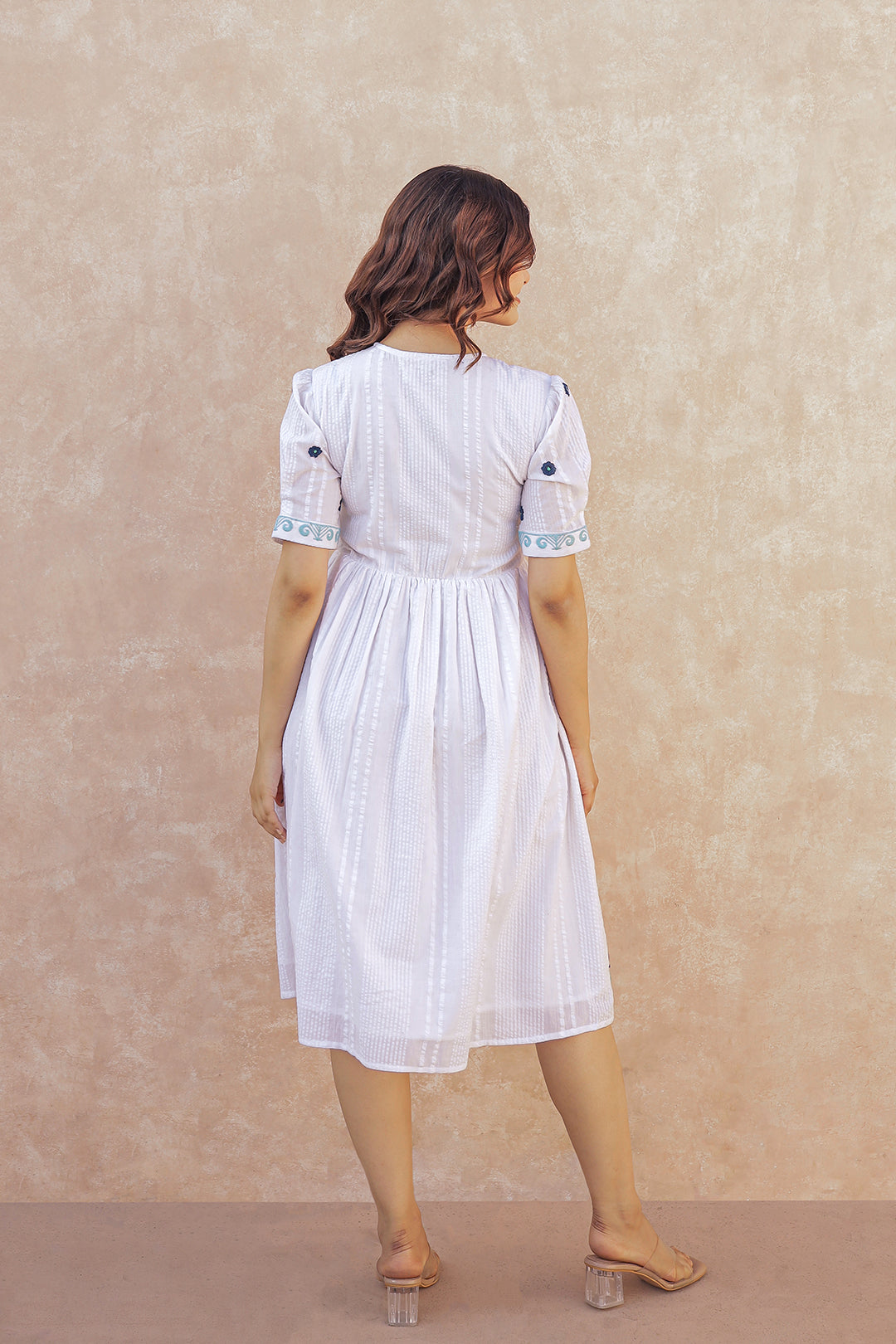 Hat Embroidery Short Dress